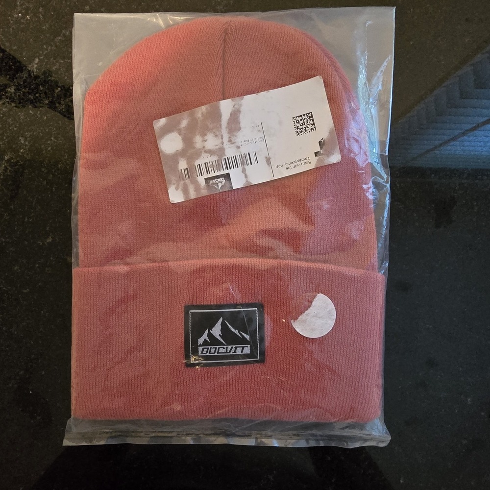DOCVIT Rust Orange Solid Beanie Hat One Size Unisex Adults Fall Winter
